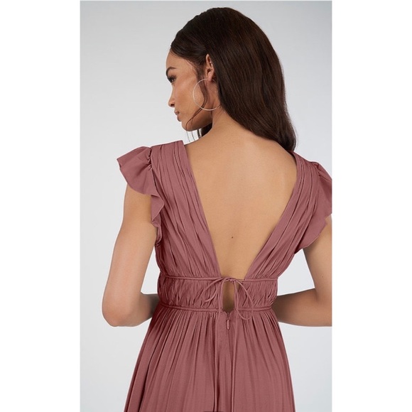 Azazie Santorini Desert Rose Dress Size A12 - Picture 5 of 14